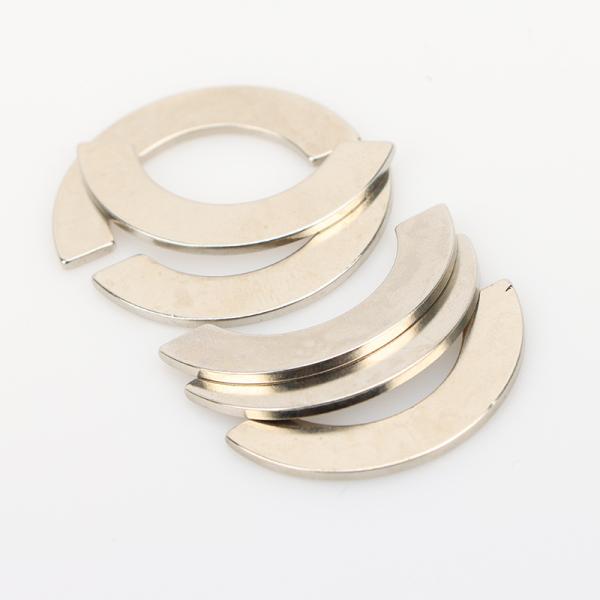 NdFeB rare earth magnet shape arc three-layer NiCuNi coating strong magnet