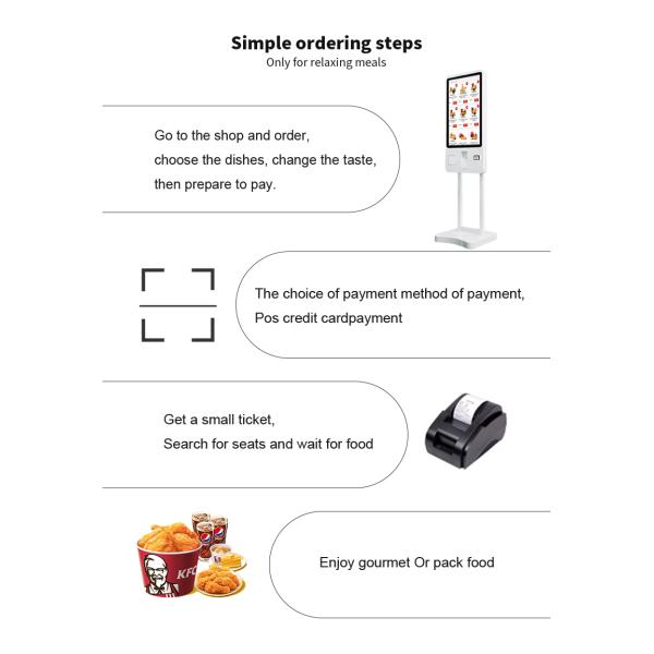 32" Movable Self Service Kiosk With NFC Card Reader