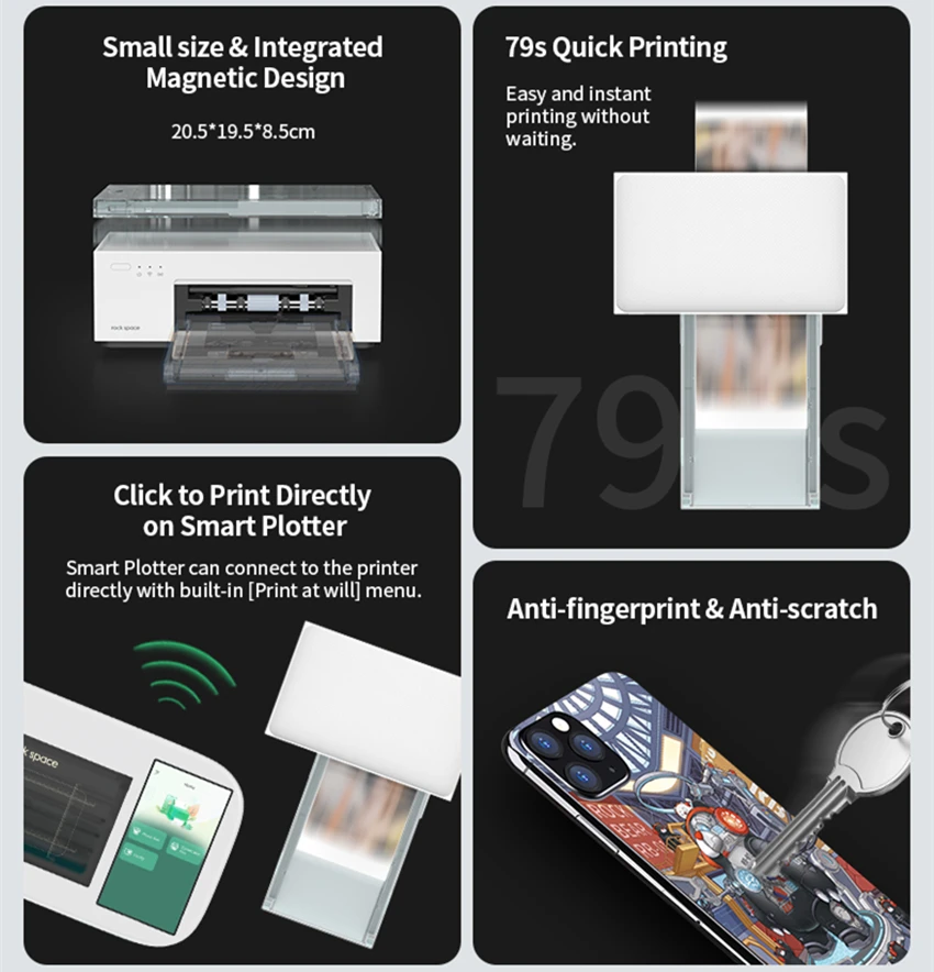 Bluetooth Mobile Back Sticker Printing Machine Compact