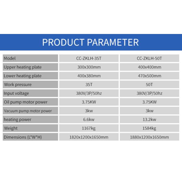 50T Automatic Vacuum Rubber Vulcanizing Machine for Garment Trademark