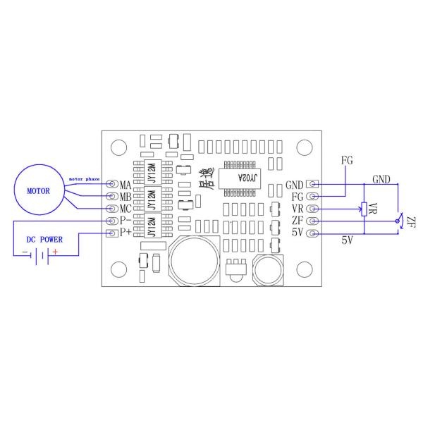 12V 24V Low Power Brushless DC Motor Driver Bldc Controller Board JYQD-V8.10B