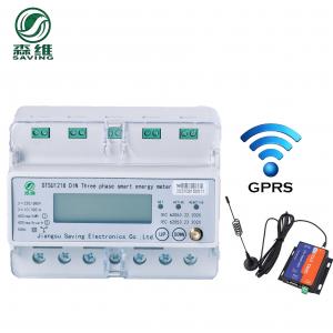China 1kg 4 Wires Din Rail 3 Phase Energy Meter Wireless Wifi Lorawan Electricity 55C on sale