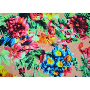 Twill Polyester Fabric / Patterned Printed Polyester With Heat Transfer