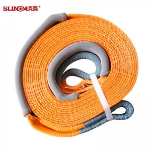 Quality Multifunctional Heavy Duty Orange Tow Straps / Snatch Strap 8000 KG 60mm With Acid Resistance wholesale