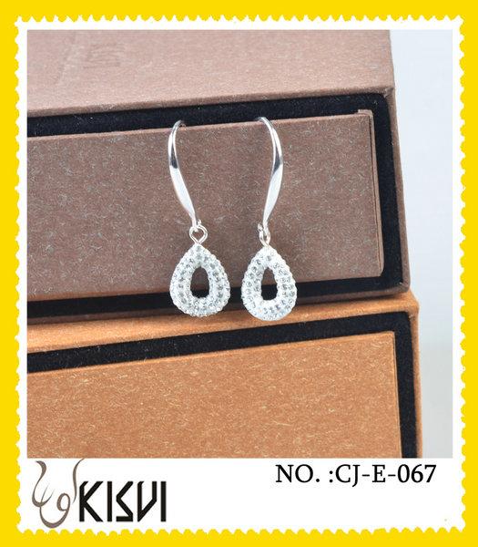 Cheap 2012 charming crystal & rhinestone tear - shaped handcrafted crystal earings for sale