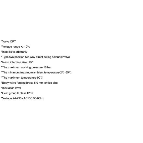 Automatic 1/2" Drain Solenoid Valve With Timer Material Flame Retardant ABS Plastic