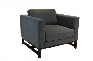 China Modern Lobby Lounge Furniture Metal Frame Single Sofa Armchair on sale