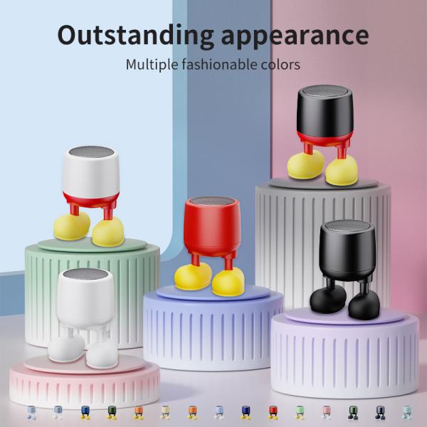 Portable Wireless Hifi Outdoor Mini Speaker with Subwoofer Blue tooth Small Round