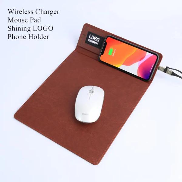 Cheap 2 in 1 Multifunctional Wireless Charging Mouse Pad With Bracket for sale