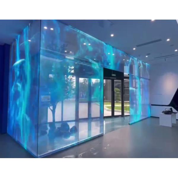 P4 SMD 1212 LED Configuration Transparent LED Display with High Resolution