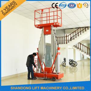 China 200kg Capacity 12m Height Hydraulic Aluminium Ladder Aerial Work Platform Lift With CE on sale