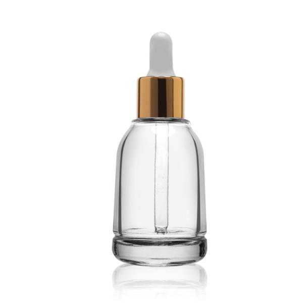 Cosmetic Dropper Round Serum 50ml Glass Bottle Frosted Empty Clear 55ml