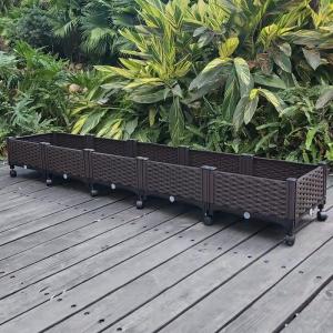 Quality Iso9001 Decorative Outdoor Plastic Planter On Wheels Environment Friendly wholesale