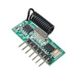 433MHz RF Wireless Module Receiver 4 Channel Learning Decoding Remote Control