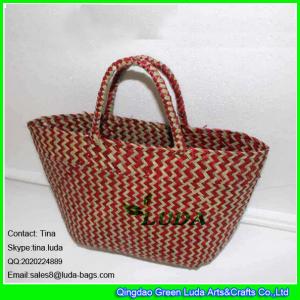 China LUDA mixed color grass straw beach bag in vietnam on sale