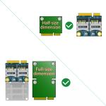 Dual TF Micro SD Card To Mini PCI-E Express With Half Bracket Memory Card Reader
