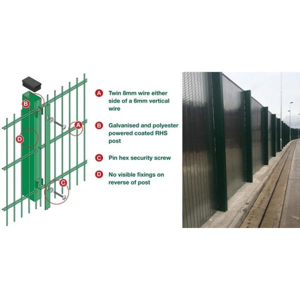 H2.5m Anti Climb Security Fencing