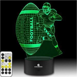 China Multicolor RGB 3D Illusion Night Light Football Remote Control on sale