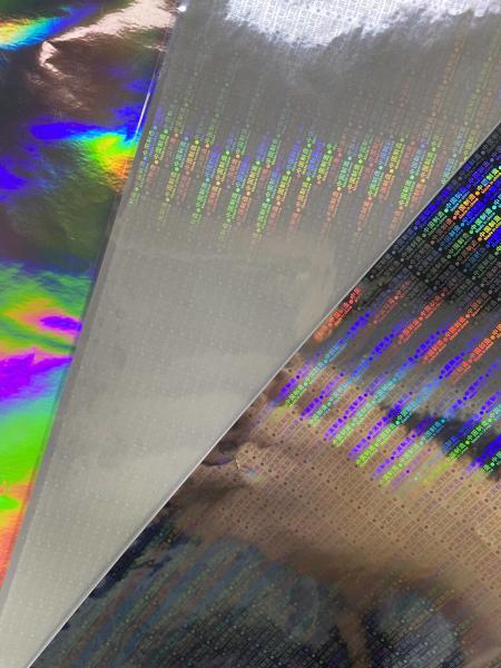 Laser Security Anti Counterfeit Labels Scratch-resistant with Permanent Silver