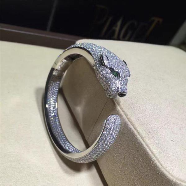 C Cheetah bracelet - showing the charm of courage, naughty or docile .18K gold jewelry factory shafle garnet, Onyx