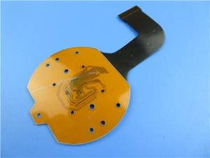 Quality Double Layer Flexible Printed Circuit (FPC) With Black Coverlay and FR4 as Stiffener plus Gold Pads for Gigabyte Switch wholesale