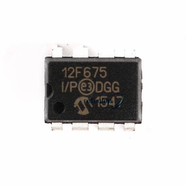 Cheap PIC12F675-I/P 8 Bit MCU Microcontroller Unit 1.75KB 64 RAM 6 I/O for sale
