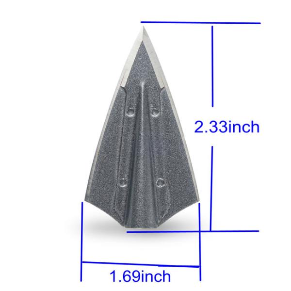 2 Blade Welding Archery Broadhead 125 Grain Head For Wood Arrow
