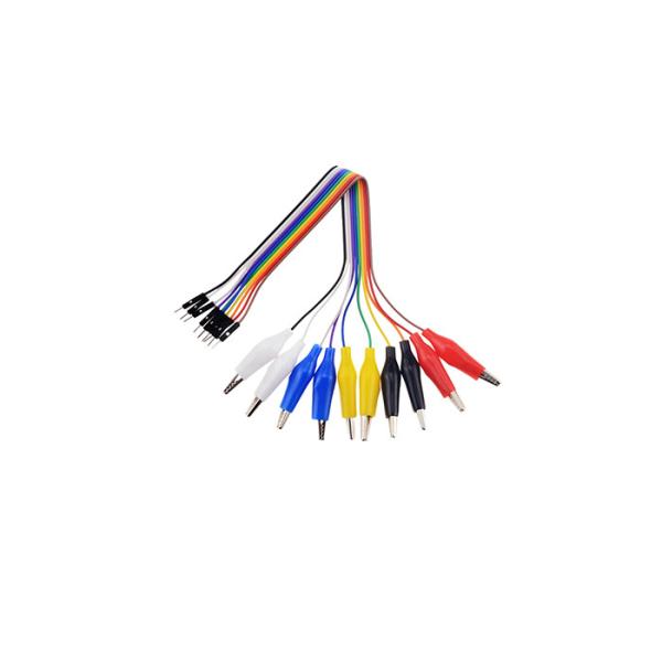 DIY Connection Test Lead 20cm 10pin Jumper Wire Male With Alligator Clips