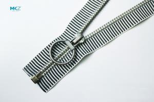 Quality Black And White Stripe #5 #4 Metal Zippers For Jeans wholesale