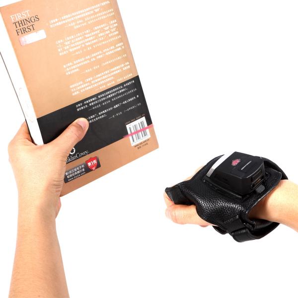 Cheap IP65 Mini Glove Wireless QR Code Scanner 30times/S For Logistic Warehouse Solution for sale