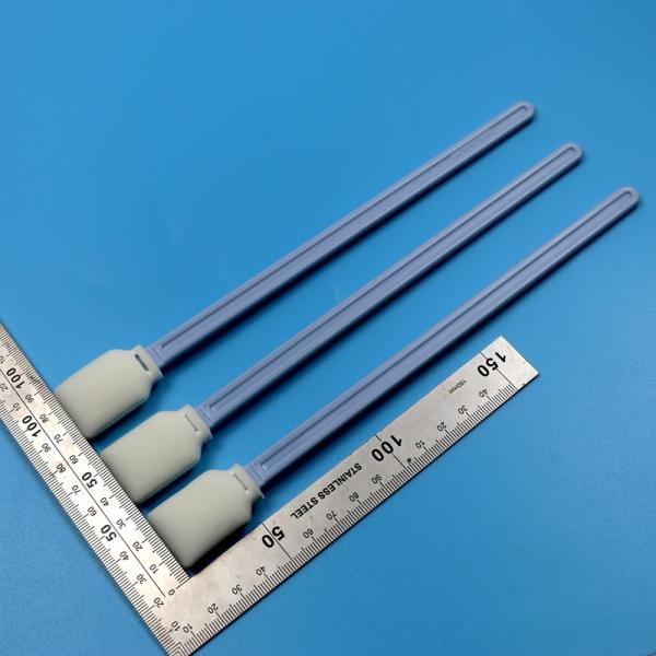 Cheap 228mm Lint Free Blue Long Handle Rectangular Cleanroom Swab Large Format Printer Cleaning Foam Swab for sale