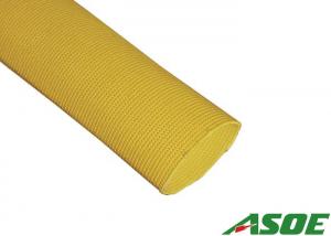 China Plain Weave Yellow Fire Hose Abrasion Resistant , PU Lined Single Jacketed Fire Hose on sale