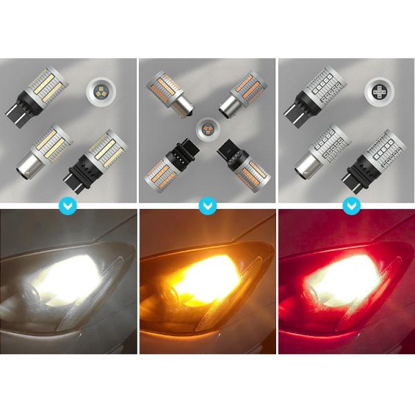 Dual Color Switchback Canbus P21w Led 1156 1157 7443 3157 T20 Led Auto LED Turn Signal Brake Light