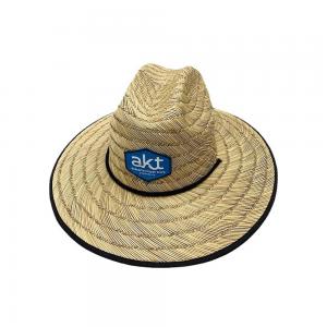Quality 11.5 Cm Brim​ Woven Sun Hats , Outdoor Surfing Lifeguard Straw Hats wholesale