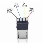 Durable 2.0 Usb Connector , 4 Pin Quick Connector With Charging Function