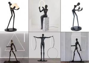 China Modern Human Body Sculpture Model Room Sales Office Art Decoration Lamp Hotel Hall Decoration Floor Lamp on sale