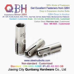 Quality QBH SS 304 S.S. 316 Stainless Steel Drop In Expansion Anchor Bolts wholesale