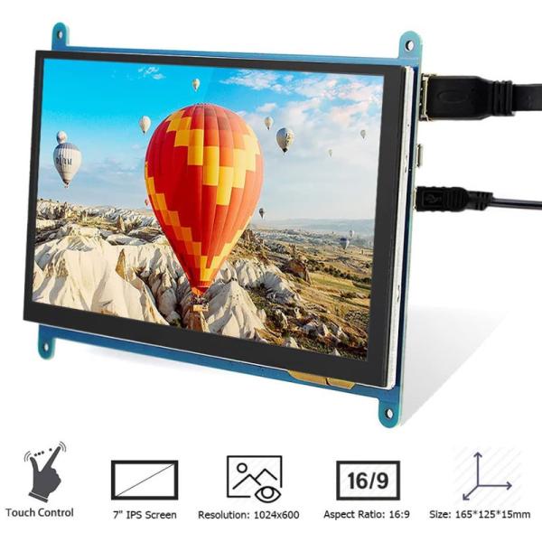 Raspberry Pi4 HDMI 7 Inch TFT LCD Display 800x480 Dots With Capacitive Touch