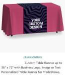 Custom Table Runner With Business Logo, Image Or Text Personalized Table Runner