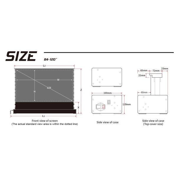 PVC Motorized Projection Screens 90 Inch Screen For Ultra Short Throw Projector