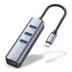 USB 3.1 Interface Type C To 9 Ports USB A 3.0 Adapter With RJ45 Gigabit Ethernet