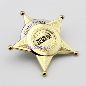 Quality Customized five-pointed star metal badge, custom medallion custom, 3D five-pointed star brooch customized wholesale