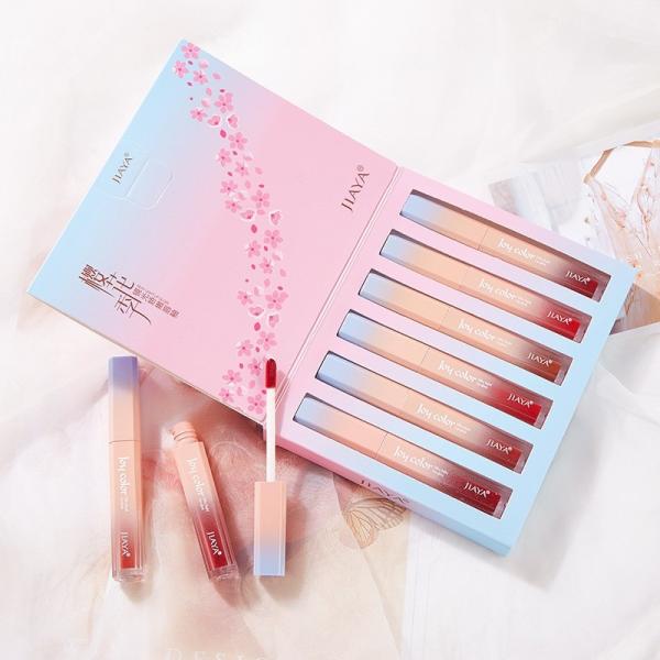 Eco Friendly Custom Printed Lipstick Lip Gloss Set Cosmetic Box Makeup Gift Box With Glossy Lamination