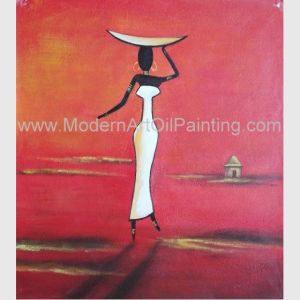 Quality Abstract Modern Oil Paintings , Handmade African Women Canvas Painting Acrylic wholesale