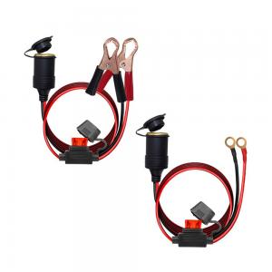 China Car Motorcycle Truck Cigarette Lighter Socket Female Power Outlet With 5M Cable 12V 24V on sale