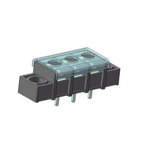 Quality B Type 1*3P 7.62 Barrier Type Terminal Block With Fix Hole &amp; With CAP H=14.7 ROHS wholesale
