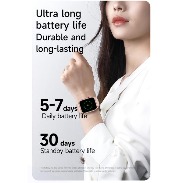 1.83 IPS Display Square Shape Smart Watch 300mAh Smart Watch Fitness Tracker