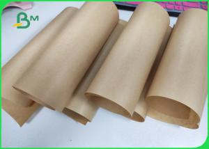 China 70gsm 75gsm Natural Brown Kraft Paper Grocery Bags Material Jumbo Roll on sale