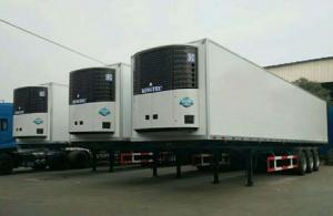 Quality Tri-axle freezer van semi-trailer 30 ton refrigerated trailer for sale, 12.8m length refrigerated van semitrailer wholesale