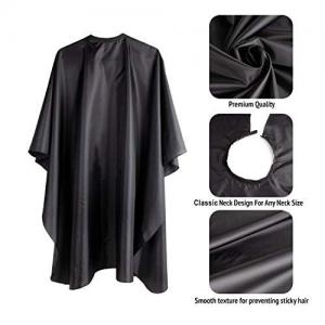 China Barber Cape Large Size With Adjustable Snap Closure Waterproof Hair Cutting Salon Cape For Men, Women And Kids Black on sale